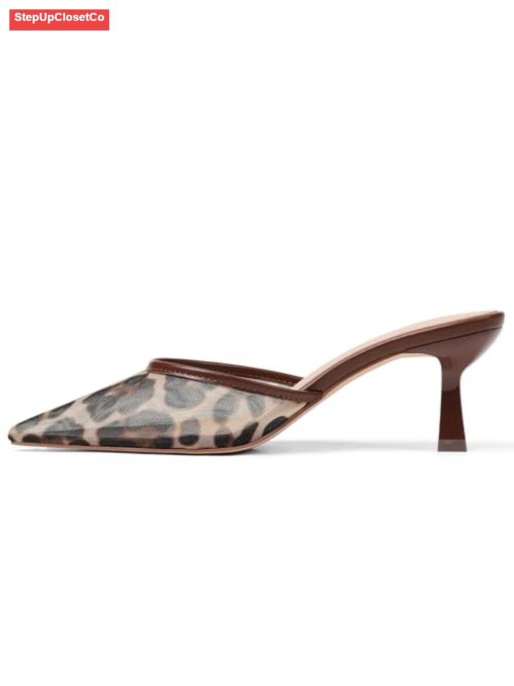 Kitten Heels Women Pointed Toe Stiletto Slip On Slingback Mules Dress Wedding